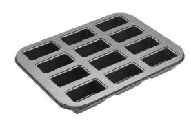 Master Class Non-Stick 12 Hole Loose Base Mini Loaf Tin